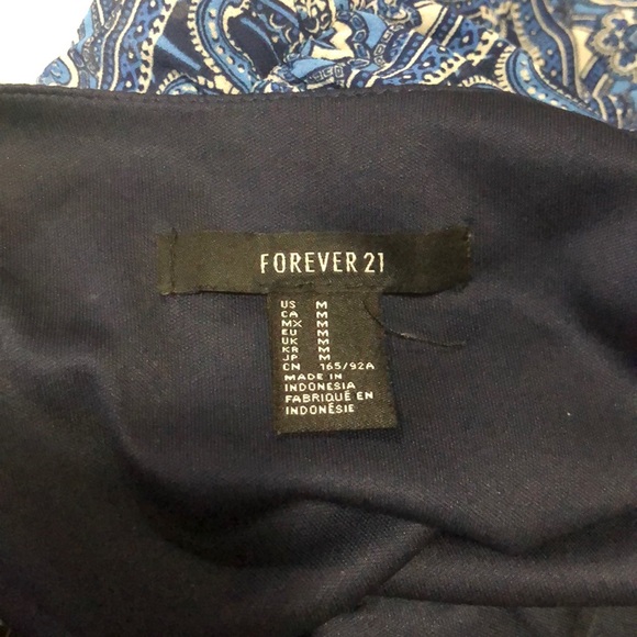 Blue Patterned Mini Dress - Picture 2 of 5